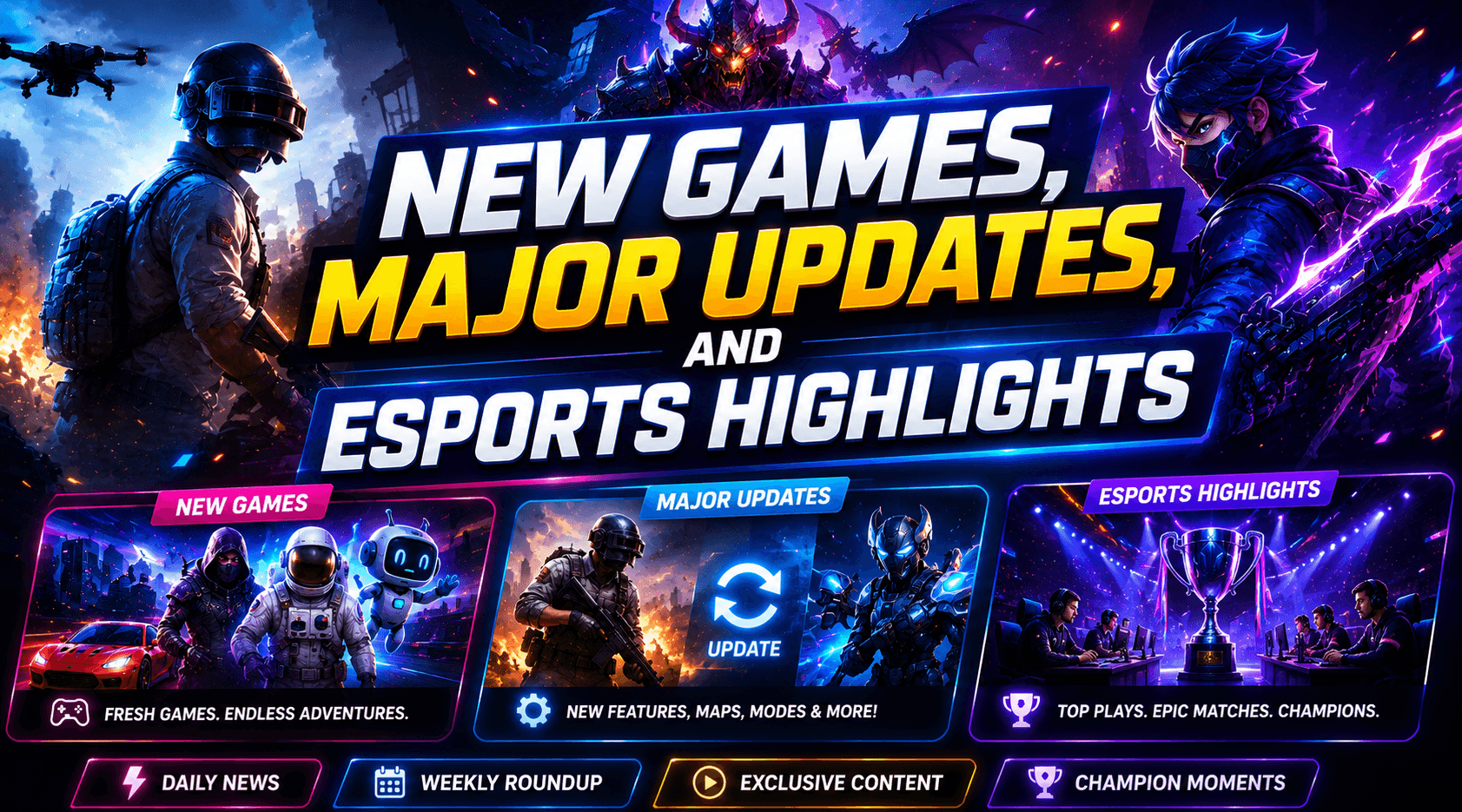 New Games, Major Updates and Esports Highlights